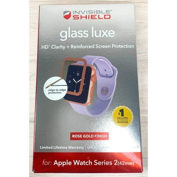 Apple Watch 2 Glass Screen Protector Kit Rose Gold Size 42mm New In Box - Picture 1 of 4